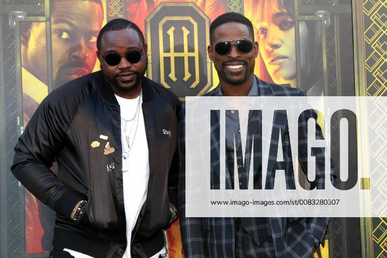 WESTWOOD, CA - MAY 19: Brian Tyree Henry, Sterling K Brown at the premiere of Global Road Entertainment s Hotel Artemis at Regency Village Theatre on May 19, 2018 in Westwood, California.