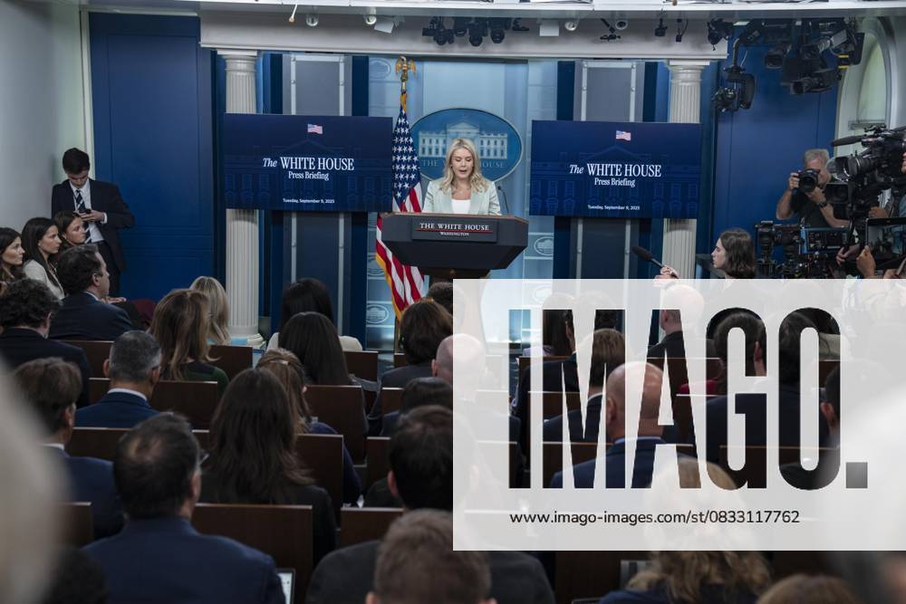 White House Press Secretary Karoline Leavitt Speaks During A Daily Press Briefing In The Brady Press Briefing White House Press Secretary Karoline Leavitt speaks during a daily press briefing in the Brady Press Briefing Room at the White House in Washington, DC, on September 9, 2025. Leavitt discusses a range of topics during the briefing, including recent immigration enforcement actions by the Trump administration. Washington DC DC United States