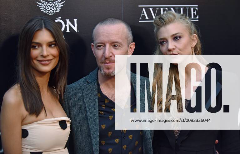 (L-R) Emily Ratajkowski, director co-writer Anthony Byrne and actress co-writer Natalie Dormer attend the premiere of In Darkness at the ArcLight Hollywood in Los Angeles, California on May 23, 2018. LAP20180523815 CHRISxCHEW