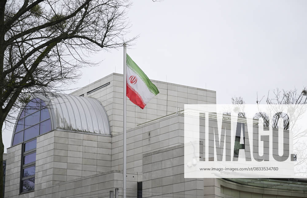 Germany declares 2 Iranian diplomats persona non grata BERLIN, GERMANY - FEBRUARY 22: A view of the Iranian Embassy after Germany declared two Iranian diplomats persona non grata in response to Tehran’s death sentence to German-Iranian dissident Jamshid Sharmahd in Berlin, Germany on February 22, 2023. German Foreign Minister Annalena Baerbock slammed Iranian court’s decision, and said the Iranian embassy’s charge d affaires was summoned to the ministry to condemn the decision. Berlin Germany. Editorial use only. Please get in touch for any other usage.