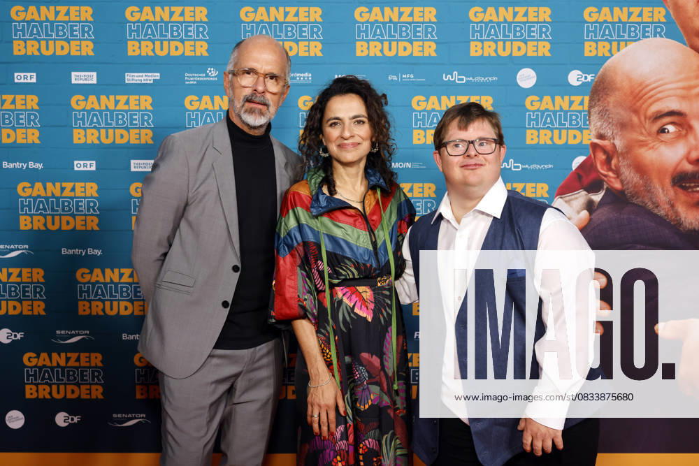 Actors Christoph Maria Herbst, Sesede Terziyan and Nico Randel at the premiere of the feature film Ganzer Halber Bruder at Cinedom Cologne Cologne, 15 09 2025 NRW Germany