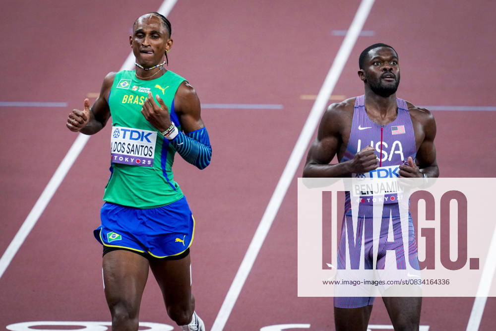 World Athletics Championships in Tokyo Tokyo, Japan 20250917 Alison dos Santos and Rai Benjamin both advanced to the final after the semi finals in the 400 meter hurdles at the World Championships in Tokyo Photo Heiko Junge NTB Tokyo Japan ymJsdLQXmKY Ref SPOymJsdLQXmKY jpg