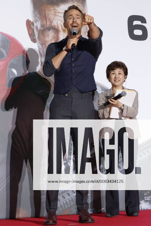 Canadian actor Ryan Reynolds speaks during the Japan Premiere for his film Deadpool 2 on May 29, 2018, Tokyo, Japan. The second installment of the Marvel hit movie will be released in Japan on June 1st. (gxta_DPool2jp032)