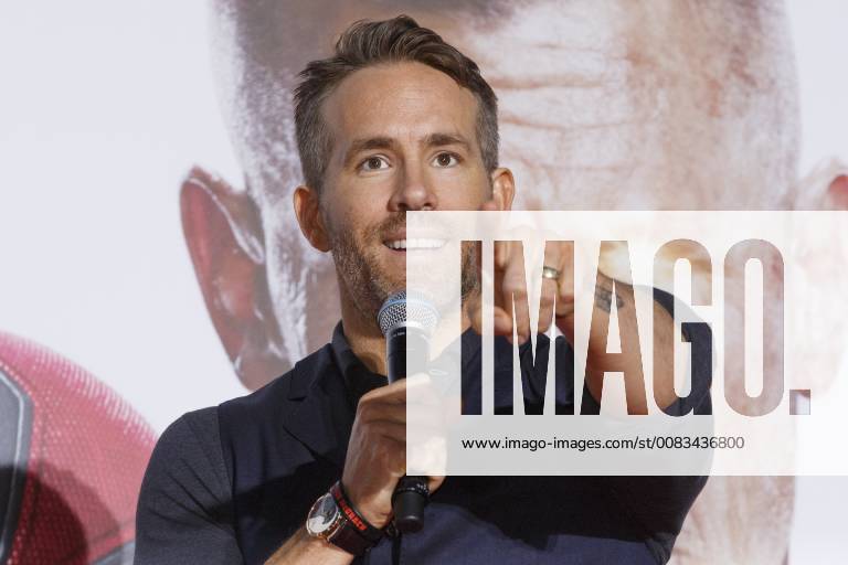Canadian actor Ryan Reynolds speaks during the Japan Premiere for his film Deadpool 2 on May 29, 2018, Tokyo, Japan. The second installment of the Marvel hit movie will be released in Japan on June 1st. (gxta_DPool2jp049)