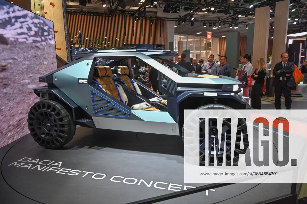 Paris Motor Show 2022 PARIS, FRANCE - OCTOBER 17: The Dacia Manifesto outdoor concept car on display during the Mondial de l Automobile (Paris Motor Show) at the Porte de Versailles Exhibition Center in Paris, France on October 17, 2022. Ile-de-France France. Editorial use only. Please get in touch for any other usage.