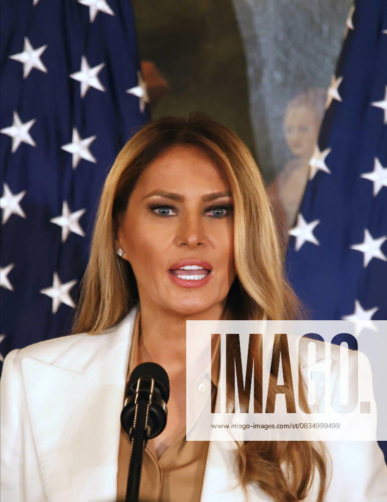 First Lady Melania Trump speaks during an event tittle Forms Fostering the Future Together: A Global Coalition First Lady of the United States Melania Trump speaks during an event titled Ways to Foster the Future Together: A Global Coalition at the Plaza Hotel in Manhattan, United States, on September 23, 2025. The event takes place in parallel with the United Nations General Assembly in New York, United States, on September 23, 2025. NEW YORK United States