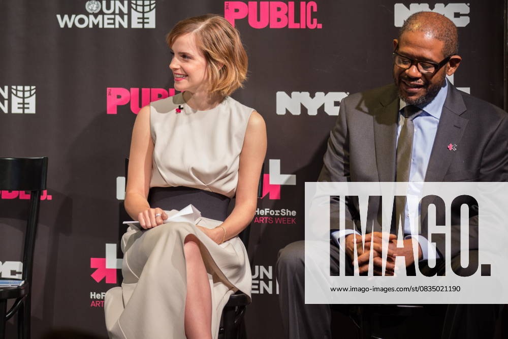 HeForShe Arts Week New York 2016 Mar 8, 2016 - New York, New York, U.S. - FOREST WHITAKER & EMMA WATSON speaking at the UN women launch of HeForShe arts week on international Women s Day.
