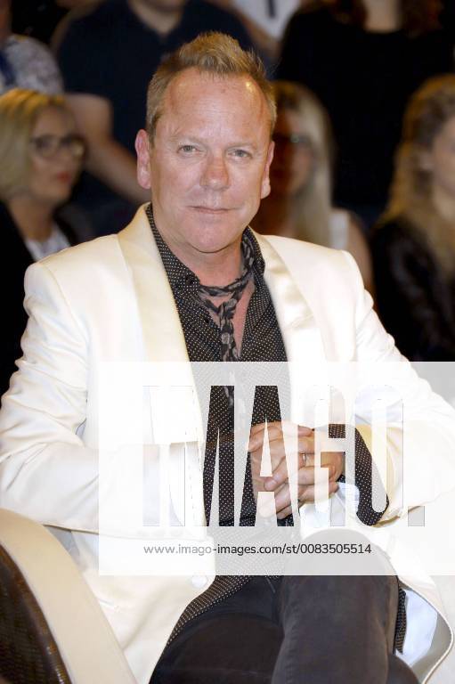 Kiefer Sutherland recording ZDF talk show Markus Lanz at TV studio in Phoenixhof Hamburg 30 05 2018 Foto:xFuturexImage