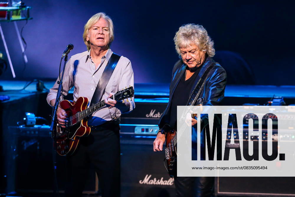 The Moody Blues perform in North Carolina. March 24, 2016 - Durham, North Carolina, U.S - The Moody Blues perform in Durham, NC. The Moody Blues are an English rock band. The current touring line-up of the band features Graeme Edge, Justin Hayward, and John Lodge.