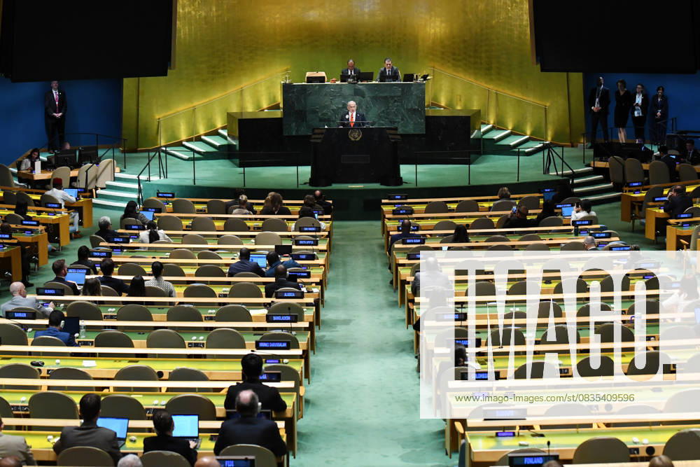 (250926) -- UNITED NATIONS, Sept. 26, 2025 -- Israeli Prime Minister Benjamin Netanyahu delivers a speech during the General Debate of the 80th session of the United Nations General Assembly (UNGA) at the UN headquarters in New York, Sept. 26, 2025. ) UN-GENERAL ASSEMBLY-GENERAL DEBATE-NETANYAHU LixRui