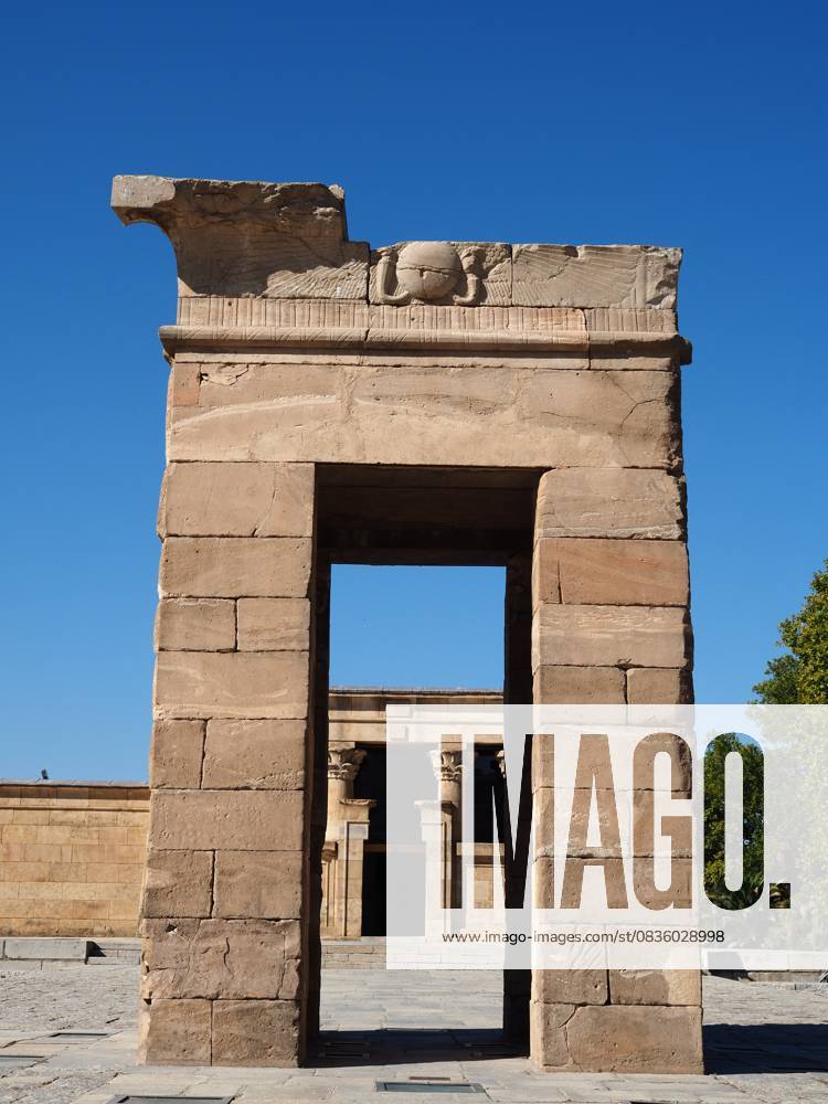 MADRID, SPAIN †October 1: Exterior views of the Egyptian Temple of Debod, which was moved to Madrid, Spain, to protect it from flooding caused by the construction of the Aswan Dam on the Nile River. Madrid Spain - ZUMAle O 20251001_zip_h199_023