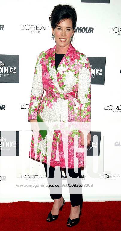 Jun 5, 2018 - New York, New York, U.S. - Fashion designer Kate Spade was found hanged in her Park Avenue apartment in an apparent suicide, law enforcement officials said. Pictured: Oct 28, 2002 - New York, New York, U.S. - Designer KATE SPADE makes an appearance at the 13th Annual 2002 Glamour Women of the Year Awards at the Metropolitan Museum of Art. New York U.S. - ZUMAg49_ 20110101_gaf_g49_61628