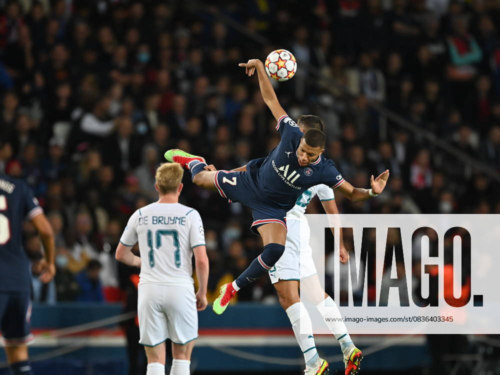 Paris Saint Germain v Manchester City - UEFA Champions League PARIS, FRANCE - SEPTEMBER 28: Kylian Mbappe (7) of of Paris Saint-Germain reacts during the UEFA Champions League group A match between Paris Saint-Germain and Manchester City at Parc des Princes on September 28, 2021 in Paris, France. France World. Editorial use only. Please get in touch for any other usage.