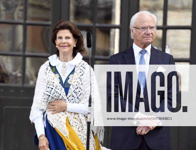 King Carl XVI Gustaf, queen Silvia National Day celebrations, Open Palace, Royal Palace of Stockholm, 2018-06-06 Carl Gustav de Suede;Silvia de Suede Stockholm Sweden 588125