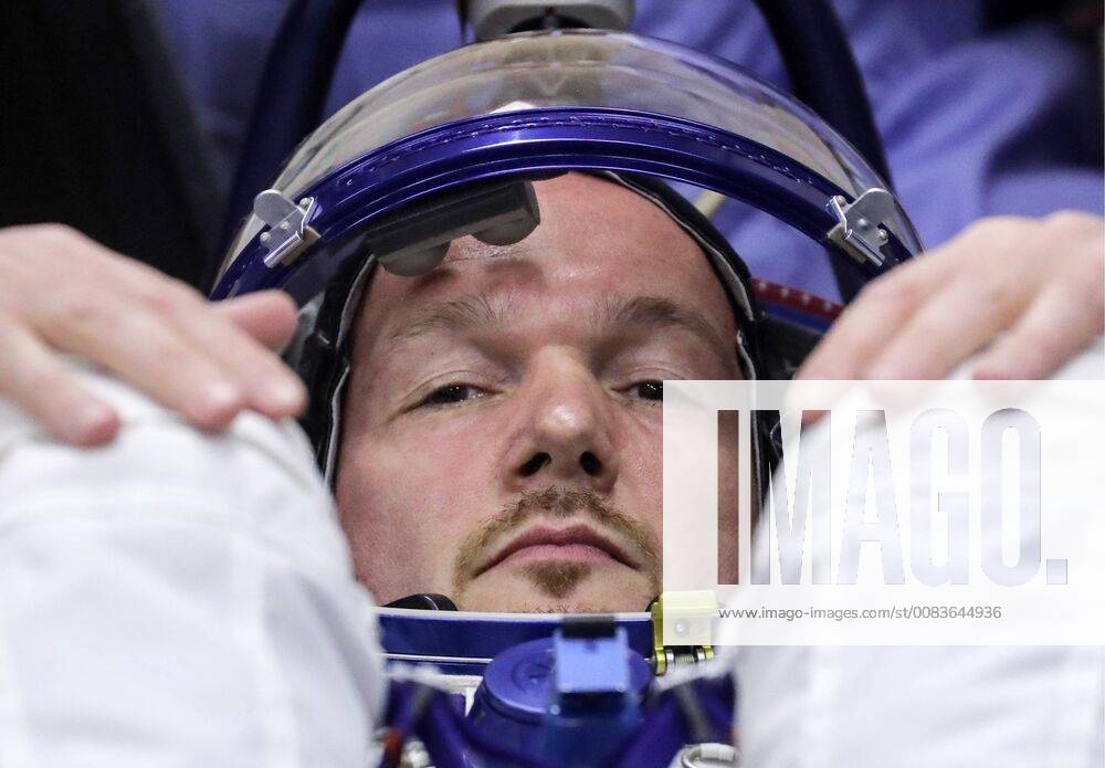 ISS Expedition 56 57 prime crew member, European Space Agency (ESA) astronaut Alexander Gerst in a spacesuit before a launch to the International Space Station. The launch of a Soyuz-FG rocket booster carrying the Soyuz MS-09 spacecraft to the ISS from the Baikonur Cosmodrome is scheduled for June 6, 2018, 14:12 Moscow time. Sergei Savostyanov TASS TS082D54
