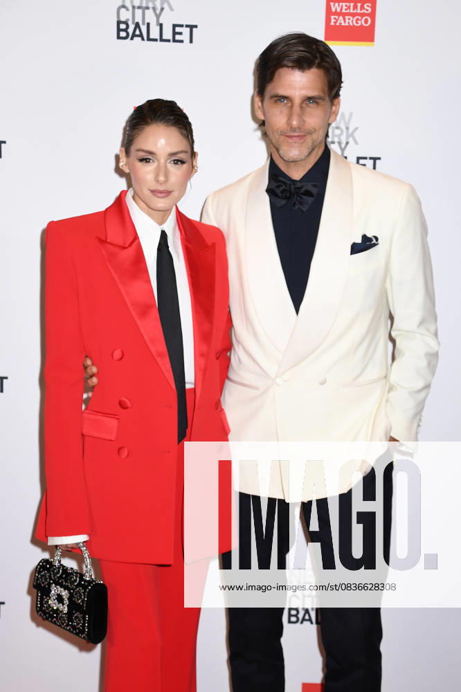 NEW YORK, NY- OCTOBER 8: Olivia Palermo and Johannes Huebl at New York City Ballets 2025 Fall Fashion Gala at the David H. Koch Theater at Lincoln Center Plaza on October 8, 2025 in New York City.