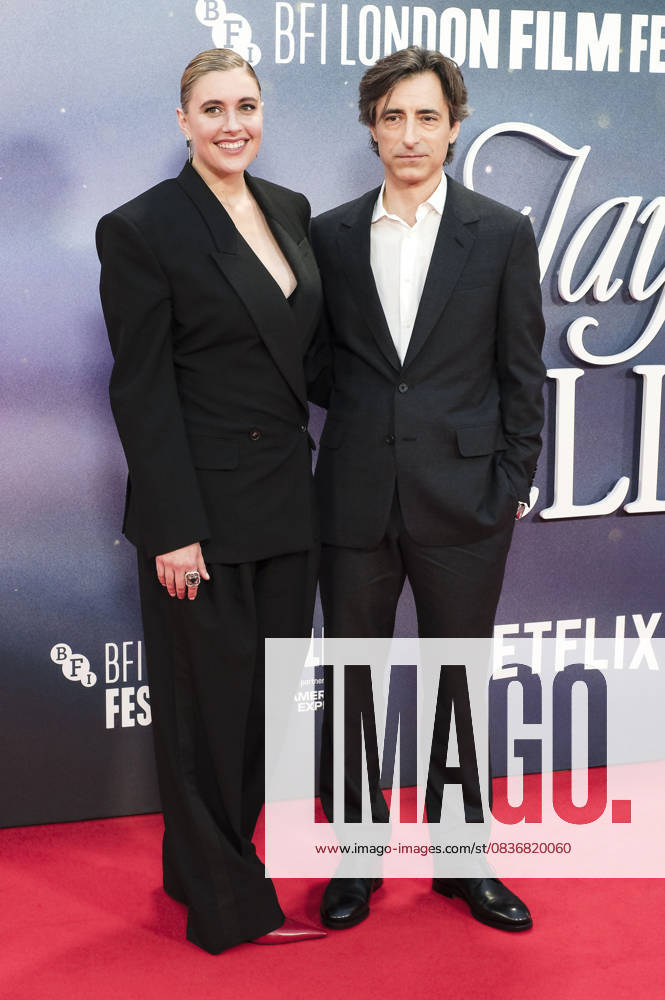 Greta Gerwig with husband Noah Baumbach at the premiere of the feature film Jay Kelly at the 69 BFI London Film Festival 2025 at the Royal Festival Hall London, 10 10 2025 Foto:xJ.xEdwardsx xFuturexImagex kelly_5050
