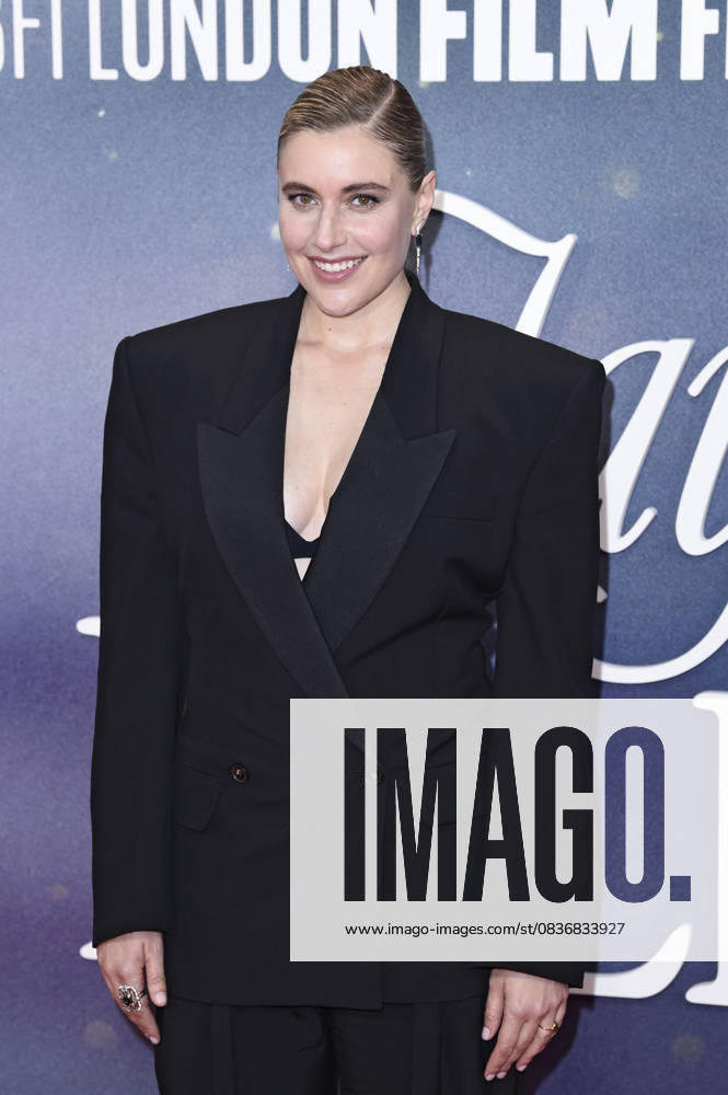 Greta Gerwig at the premiere of the feature film Jay Kelly at the 69 BFI London Film Festival 2025 at the Royal Festival Hall London, 10 10 2025 Foto:xS.xFuturexImagex kelly_5162