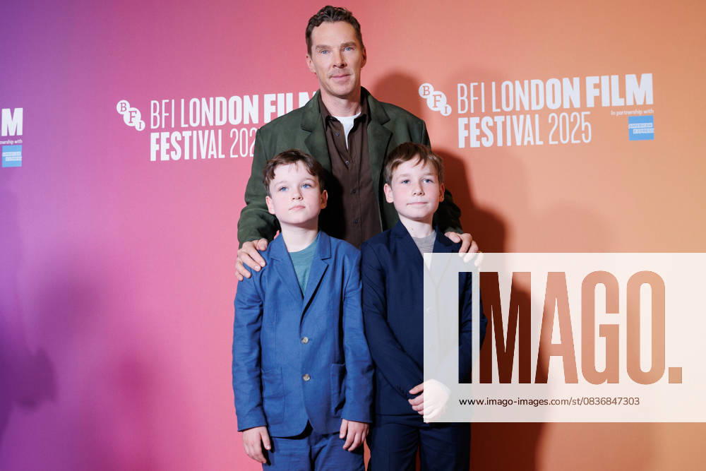 The Thing with Feathers, BFI London Film Festival, BFI Southbank, London, UK, 11 October 2025. Benedict Cumberbatch with Henry and Richard Boxall - BFI LFF - The Thing with Feathers Red Carpet at BFI Southbank, London, UK on 11th October 2025, Credit:Manuela Langotsch Avalon United Kingdom, London, BFI Southbank