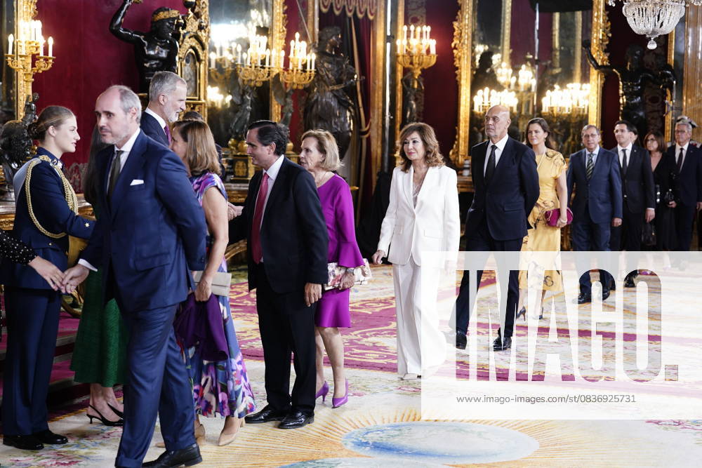 The King and Queen, the Princess of Asturias and the Infanta Sofia preside over a reception at the Royal Palace for the National Day of the National Holiday King Felipe and Queen Letizia, Princess Leonor and Infanta Sofia during the reception on the occasion of the National Holiday, at the Royal Palace, on October 12, 2025, in Madrid Spain The event is presided over by the King and Queen, the Princess of Asturias and the Infanta Sofia after the solemn act of homage to the National Flag and the military parade that has been held in the Plaza de Cánovas del Castillo The commemoration of the National Holiday aims to solemnly remember moments of collective history that are part of the common historical, cultural and social heritage, assumed as
