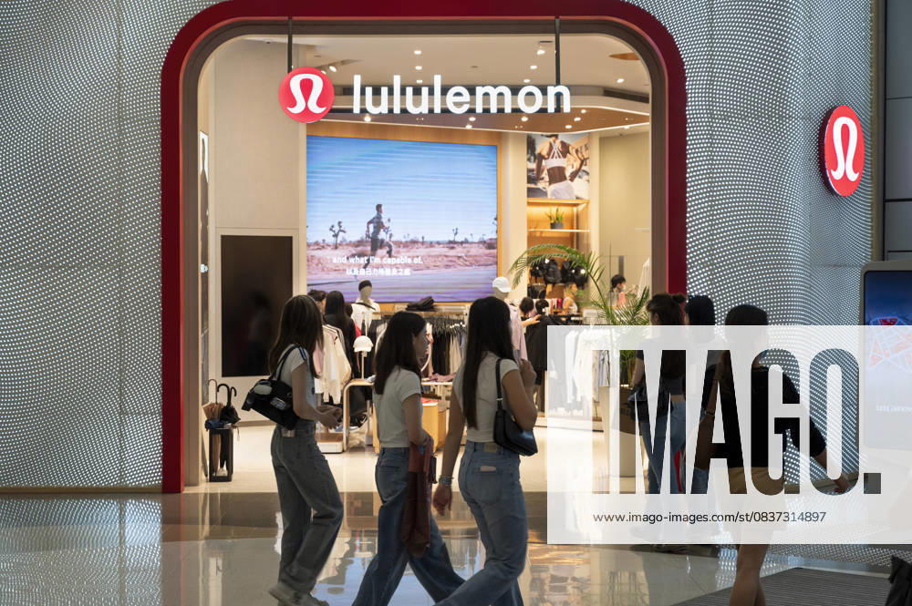 Brands and logos in Hong Kong, China - 14 Oct 2025 Shoppers are seen at the Canadian sportswear clothing band, Lululemon, store in Hong Kong. Hong Kong China