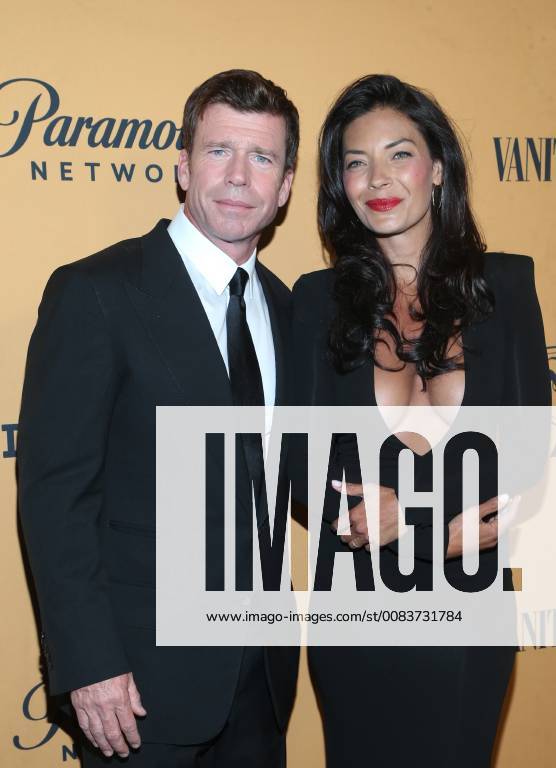LOS ANGELES, CA - JUNE 11: Taylor Sheridan, Nicole Sheridan, at the premiere of Yellowstone at Paramount Studios in Los Angeles, California on June 11, 2018.