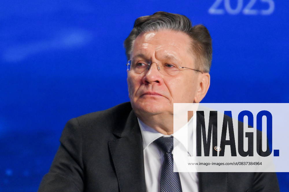 RUSSIA, MOSCOW - OCTOBER 16, 2025: Rosatom CEO Alexei Likhachev attends a plenary session as part of the 2025 Russian Energy Week Forum at the Manege Central Exhibition Hall. Grigory Sysoyev POOL TASS 84869384
