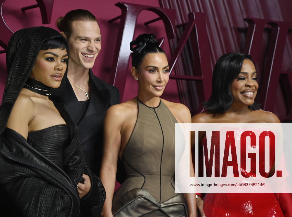Cast members Teyana Taylor, Matthew Noszka, Kim Kardashian and Niecy Nash (L-R) attend the world premiere of the Hulu original TV Series All s Fair at the DGA Theater in Los Angeles on Thursday, October 16, 2025. Storyline: Follows a successful divorce lawyer and the owner of an all-female law firm in Los Angeles. LAP2025101610 JIMxRUYMEN