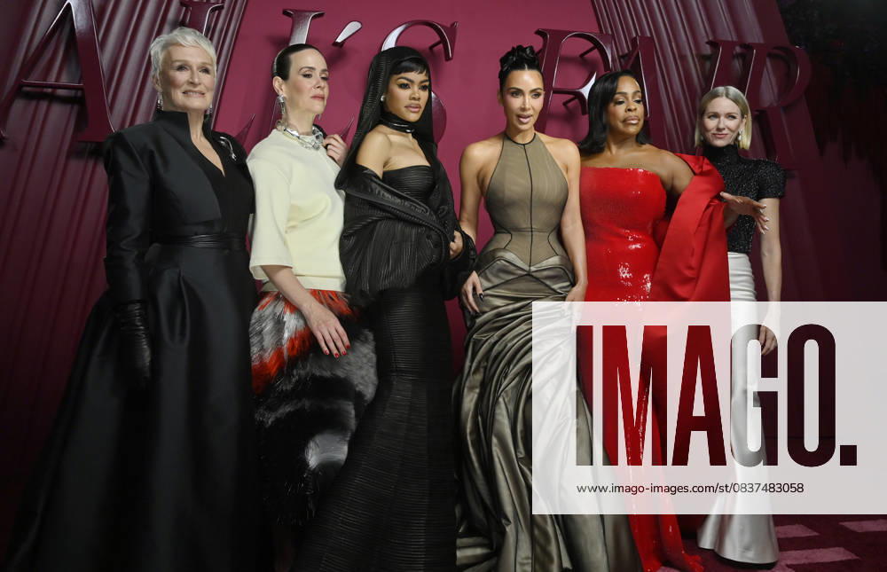 Cast members Glenn Close, Sarah Paulson, Teyana Taylor, Kim Kardashian, Niecy Nash-Betts and Naomi Watts (L-R) attend the world premiere of the Hulu original TV Series All s Fair at the DGA Theater in Los Angeles on Thursday, October 16, 2025. Storyline: Follows a successful divorce lawyer and the owner of an all-female law firm in Los Angeles. LAP2025101655 JIMxRUYMEN
