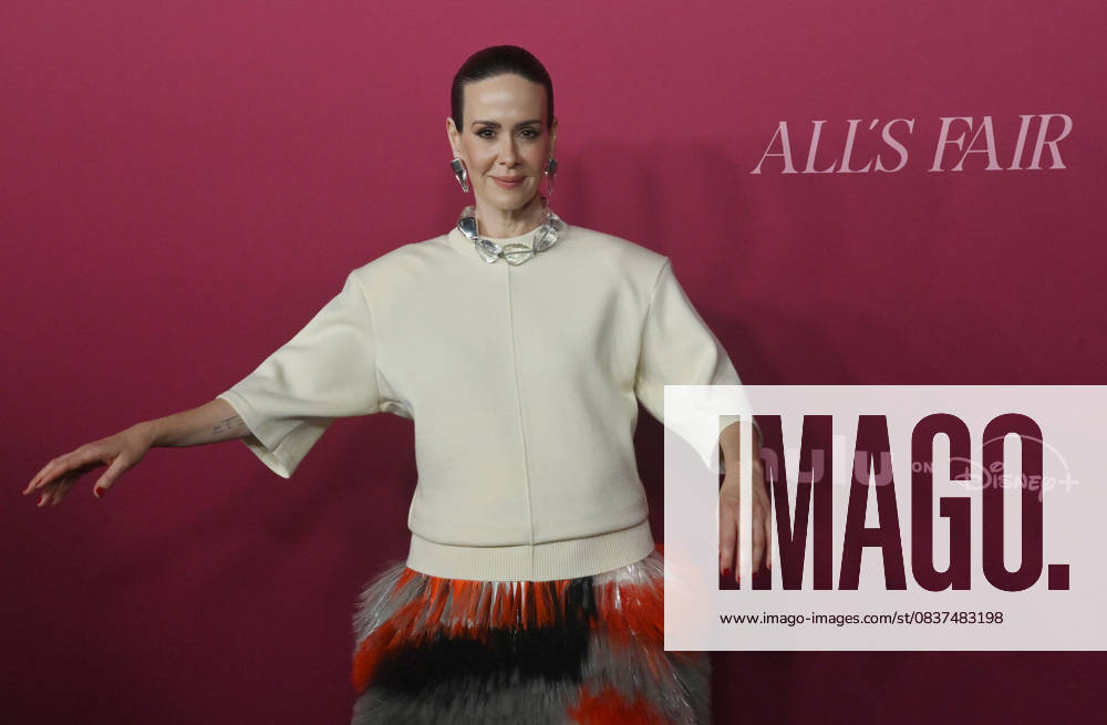Cast member Sarah Paulson attends the world premiere of the Hulu original TV Series All s Fair at the DGA Theater in Los Angeles on Thursday, October 16, 2025. Storyline: Follows a successful divorce lawyer and the owner of an all-female law firm in Los Angeles. LAP2025101622 JIMxRUYMEN