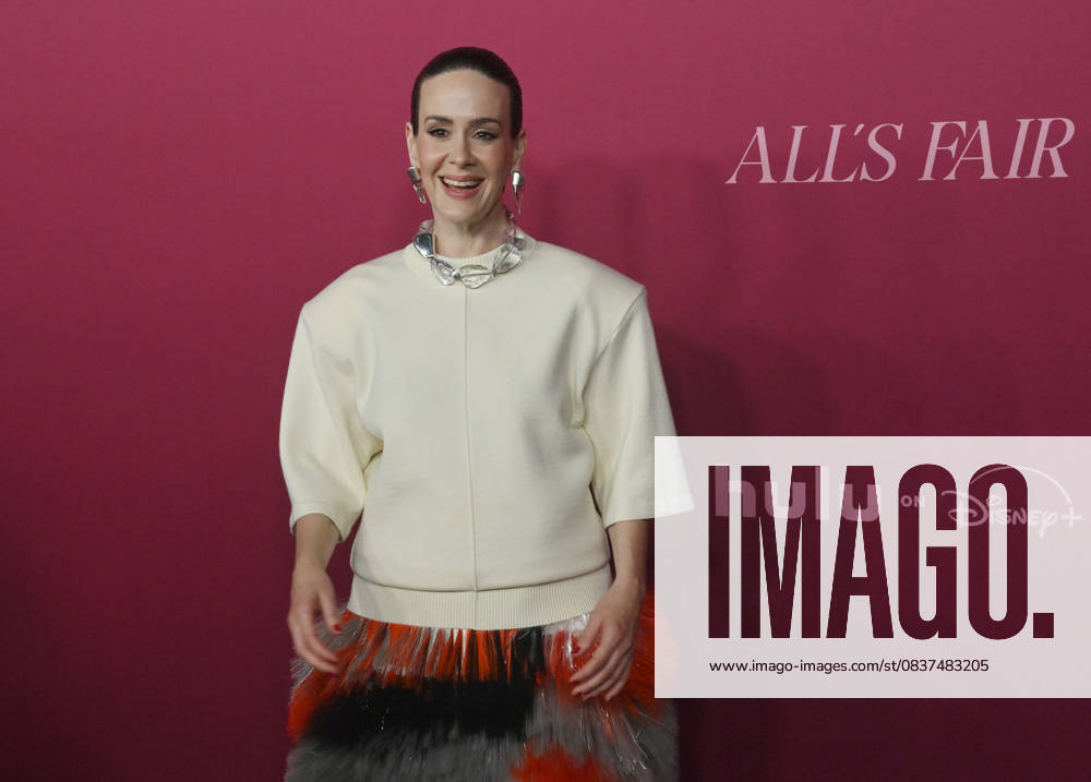 Cast member Sarah Paulson attends the world premiere of the Hulu original TV Series All s Fair at the DGA Theater in Los Angeles on Thursday, October 16, 2025. Storyline: Follows a successful divorce lawyer and the owner of an all-female law firm in Los Angeles. LAP2025101623 JIMxRUYMEN