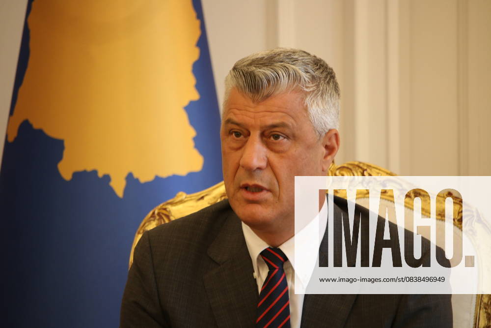 Thaci - Hoti meeting PRISTINA, KOSOVO - JULY 24: President of Kosovo Hashim Thaci meets Prime Minister of Kosovo Avdullah Hoti (not seen) in Pristina, Kosovo on July 24, 2020. Kosova World. Editorial use only. Please get in touch for any other usage.