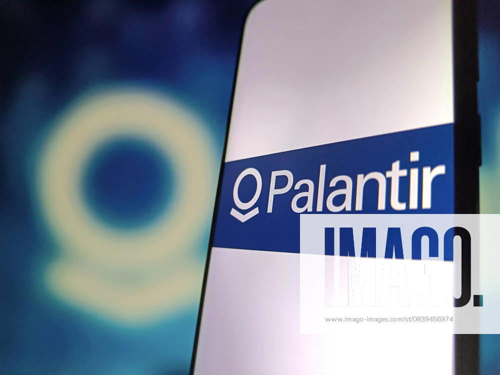 Illustration Palantir SUQIAN, CHINA - NOVEMBER 5, 2025 - An illustration photo shows Palantir logo in a smartphone in Suqian, Jiangsu Province, China on November 5, 2025. Suqian Jiangsu China