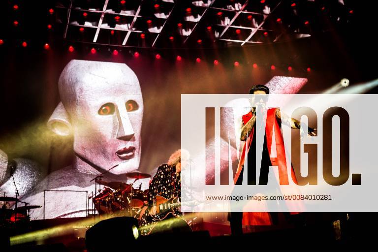 Milan, Milan, Italy - Adam Lambert with Queen performing live Mediolanum Forum in Assago Milan Italy on June 25, 2018. Milan Italy - ZUMAn230 20180625_zaa_n230_753