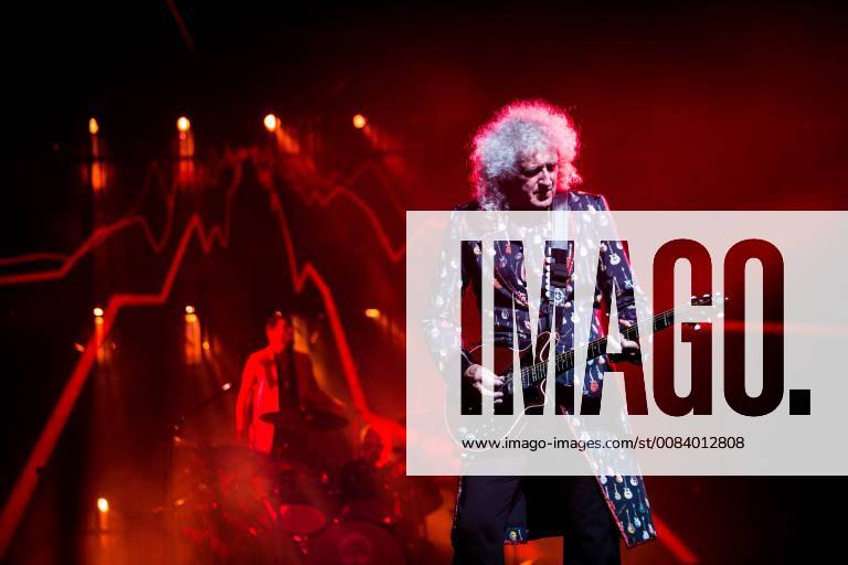 Milan, Milan, Italy - Brian May of Queen + Adam Lambert performing live Mediolanum Forum in Assago Milan Italy on June 25, 2018. Milan Italy - ZUMAn230 20180625_zaa_n230_747