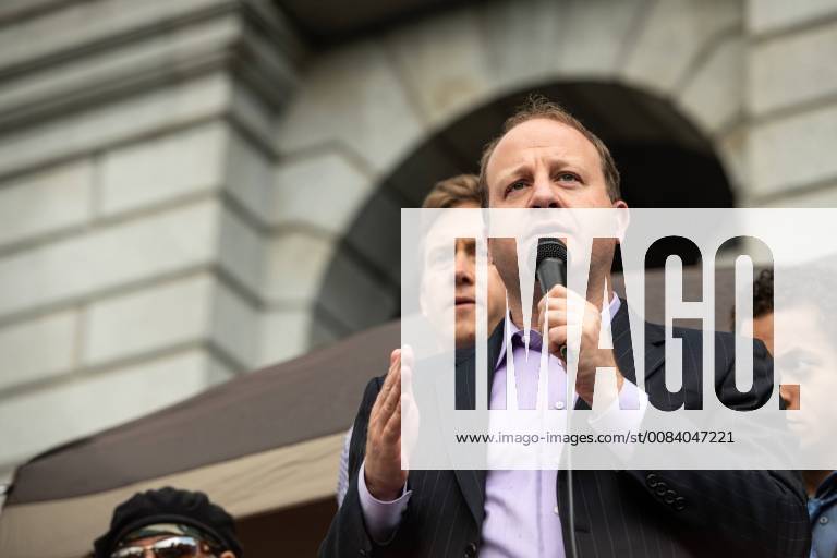 Denver, Colorado, USA - Congressman, JARED POLIS, gave a rousing speech before hundreds of people took to the street of Denver to march against US immigration policies. Denver USA - ZUMAt221 20180624_sha_t221_904