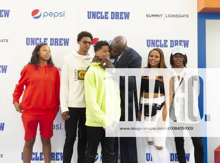 USA: Uncle Drew New York Premiere Shaquille O Neal (C) with his family attends the Uncle Drew New York Premiere at Alice Tully Hall Lincoln Center New York New York United States Alice Tully Hall Lincoln Center LevxRadin