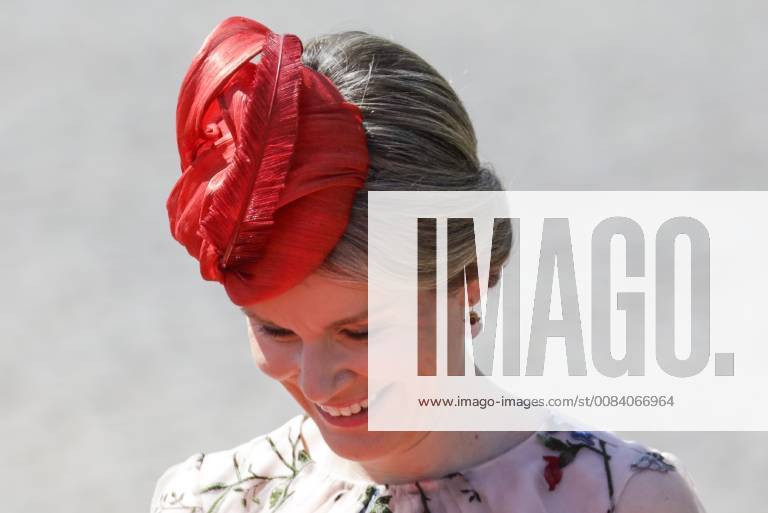 Queen Mathilde of Belgium pictured at the official welcome ceremony on the Palaces Place (Place des Palais - Paleizenplein) in Brussels, Wednesday 27 June 2018. Australia governor and his wife are on a three days official visit in Belgium. THIERRYxROGE 05372981