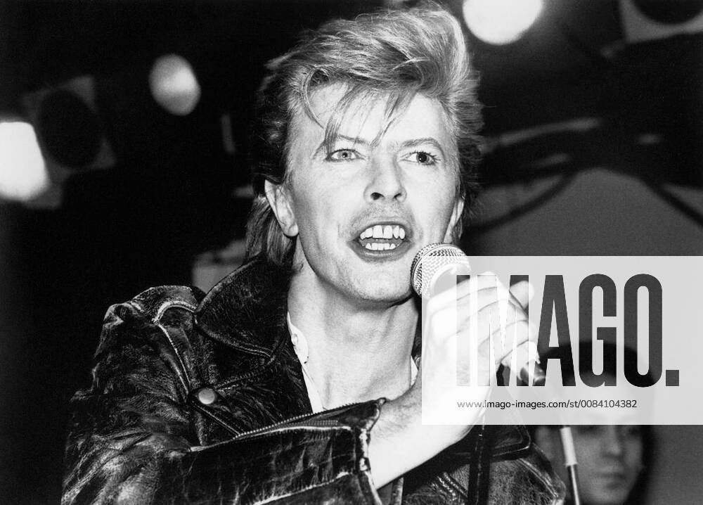 David Bowie pictured performing at The Cat Club in March of 1987 in Hollywood, California. © Gary Gershoff MediaPunch