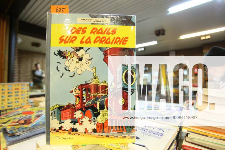 - BRUSSELS, BELGIUM: Illustration shows one of the rare comic books that will be auctioned in the Salle Laetitia in Brussels, an original hardback edition of Lucky Luke s Rails of the Prairie , Friday 05 March 2010. Top pieces are mint black and white copies of Tintin in the Land of the Soviets from 1930, and Tintin s King Ottokar s Sceptre from 1939. Both are expected to bring in between 12000 and 15000 euros. JULIENxWARNAND x19132710x