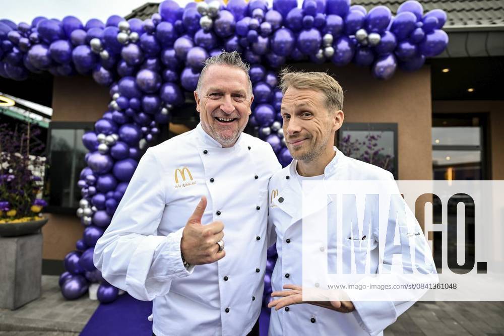 Mc Donald s reopening Marcus Prünte franchisee and Oliver Pocher German comedian and TV presenter f l at the Mc Donald s reopening on Sunday, November 23, 2025 at Eleonorastraße in Essen Rüttenscheid Germany NRW Essen Copyright VladimirxWegener