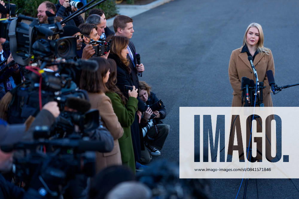Karoline Leavitt Speaks to Media Outside White House White House Press Secretary Karoline Leavitt speaks to members of the media outside the West Wing of the White House in Washington, DC, USA, on Monday, November 24, 2025. Credit: Aaron Schwartz Pool via CNP Washington District of Columbia United States
