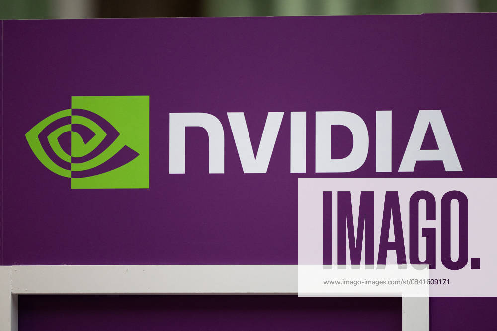 Adopt AI International Summit - Paris Nvidia logo at Adopt AI International Summit at the Grand Palais in Paris, on November 25, 2025. Summit about the development of artificial intelligence IA. Photo by Raphael Lafargue ABACAPRESS.COM Paris France