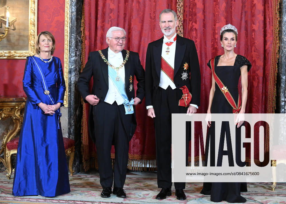 The King and Queen of Spain offer the traditional gala dinner to the President of Germany, Frank Walter Steinmeier and his wife The King and Queen of Spain, Don Felipe IV and Dona Letizia, with the President of Germany, Frank Walter Steinmeier and his wife, Elke Büdenbender, during the traditional gala dinner at the Royal Palace, on November 26, 2025, in Madrid Spain ROYAL FAMILY José Madrid Madrid Madrid Spain