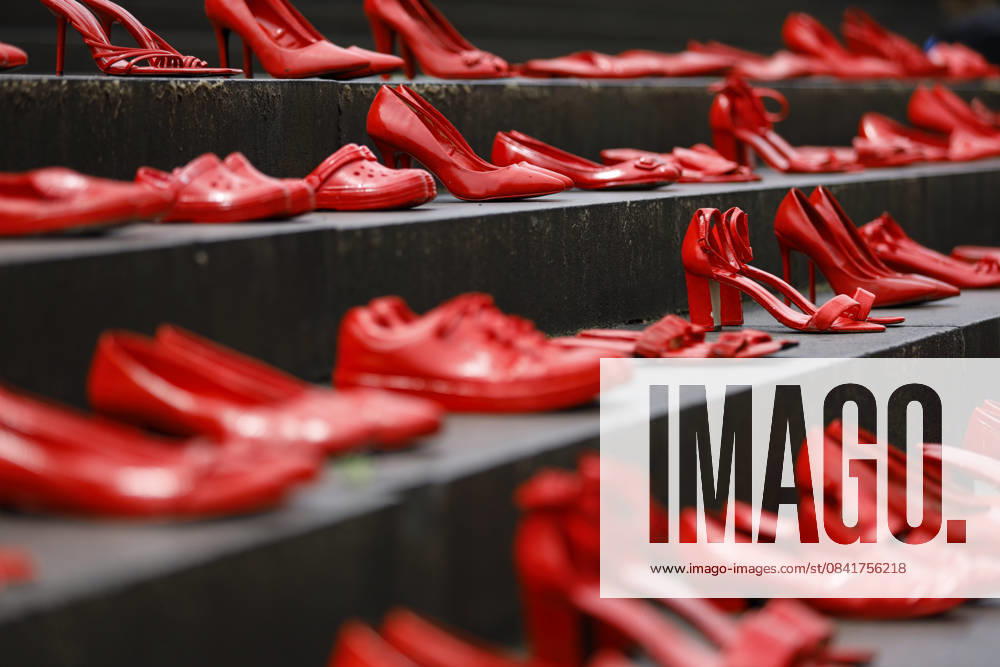 Red shoes are placed on the steps of Treasury Place in memory of the 62 women and 24 children killed by violence in Australia in 2025. The Walk Against Family Violence 2025 drew more than 2,000 participants to Birrarung Marr as part of the global 16 Days of Activism against Gender-Based Violence. The annual event calls for stronger prevention of family violence and promotes safety, equality, and respect across Victoria. Participants walked to Treasury Gardens, where community leaders, advocates, and support services addressed the ongoing impacts of violence against women. Organisers encouraged attendees to wear orange and stand in solidarity with victim-survivors while raising public awareness and su - ZUMAs197 20251128_aaa_s197_035