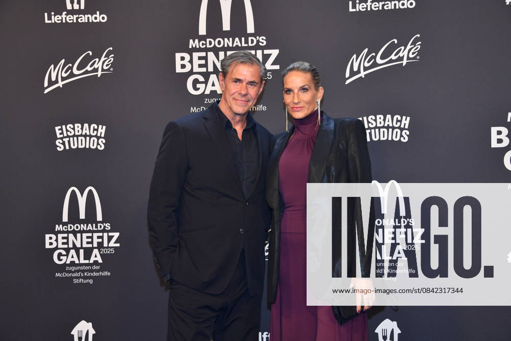 Sven Martinek with partner Bianca Rütter McDonalds Benefit Gala McDonalds Childrens Aid Foundation Eisbach Studios Munich 06 December 2025