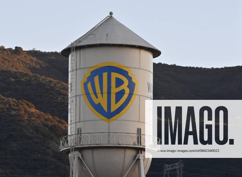 A water tower is seen on the Warner Bros. Studios lot in Burbank, California on Sunday, December 7, 2025. Netflix agreed to buy Warner Bros. Discovery in a deal valued at $82.7 billion after securing financing from a group of banks. LAP2025120703 JIMxRUYMEN