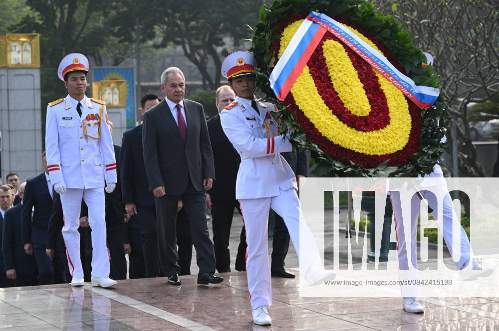 VIETNAM, HANOI - DECEMBER 9, 2025: Russian Security Council Secretary Sergei Shoigu attends a ceremony to lay a wreath at the Memorial to the Revolutionary Martyrs. Kirill Zykov POOL TASS 86331568