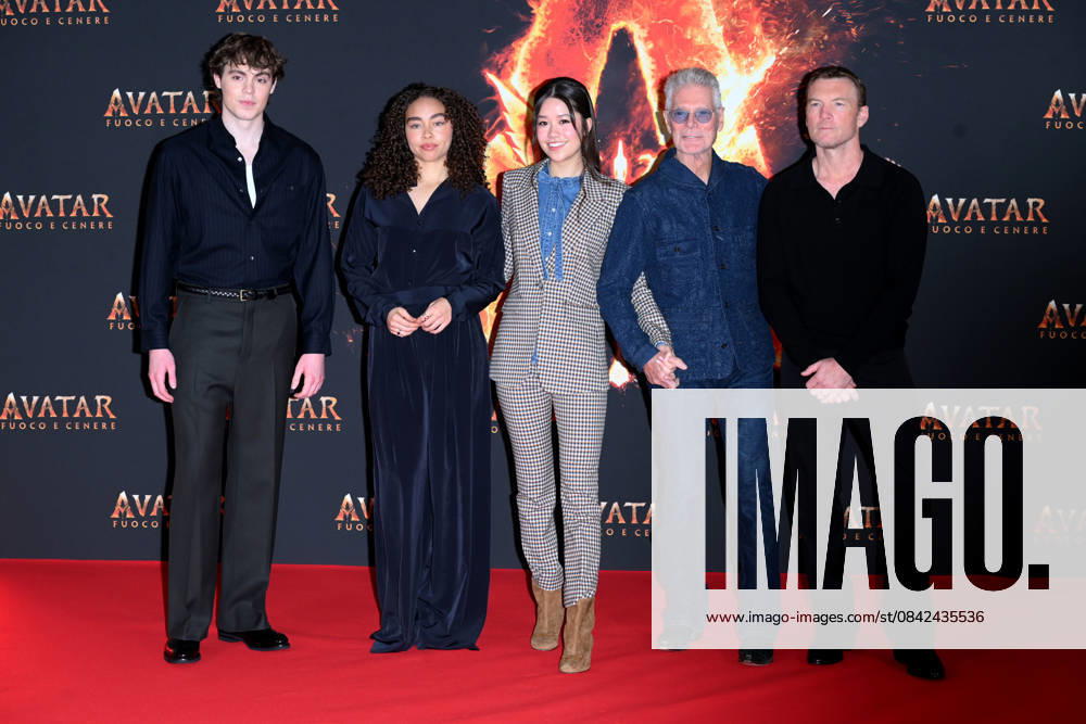 Milan, Photocall for the film: Avatar: Fire and Ashes - Sam Worthington, Stephen Lang, Bailey Bass, Trinity Jo-Bliss, Jack Champion