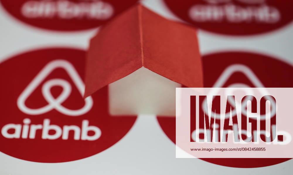 Logos of Airbnb are seen with a house mock-up onto it, on December 30, 2019 in Ankara, Turkey. Ankara Turkey. Editorial use only. Please get in touch for any other usage.